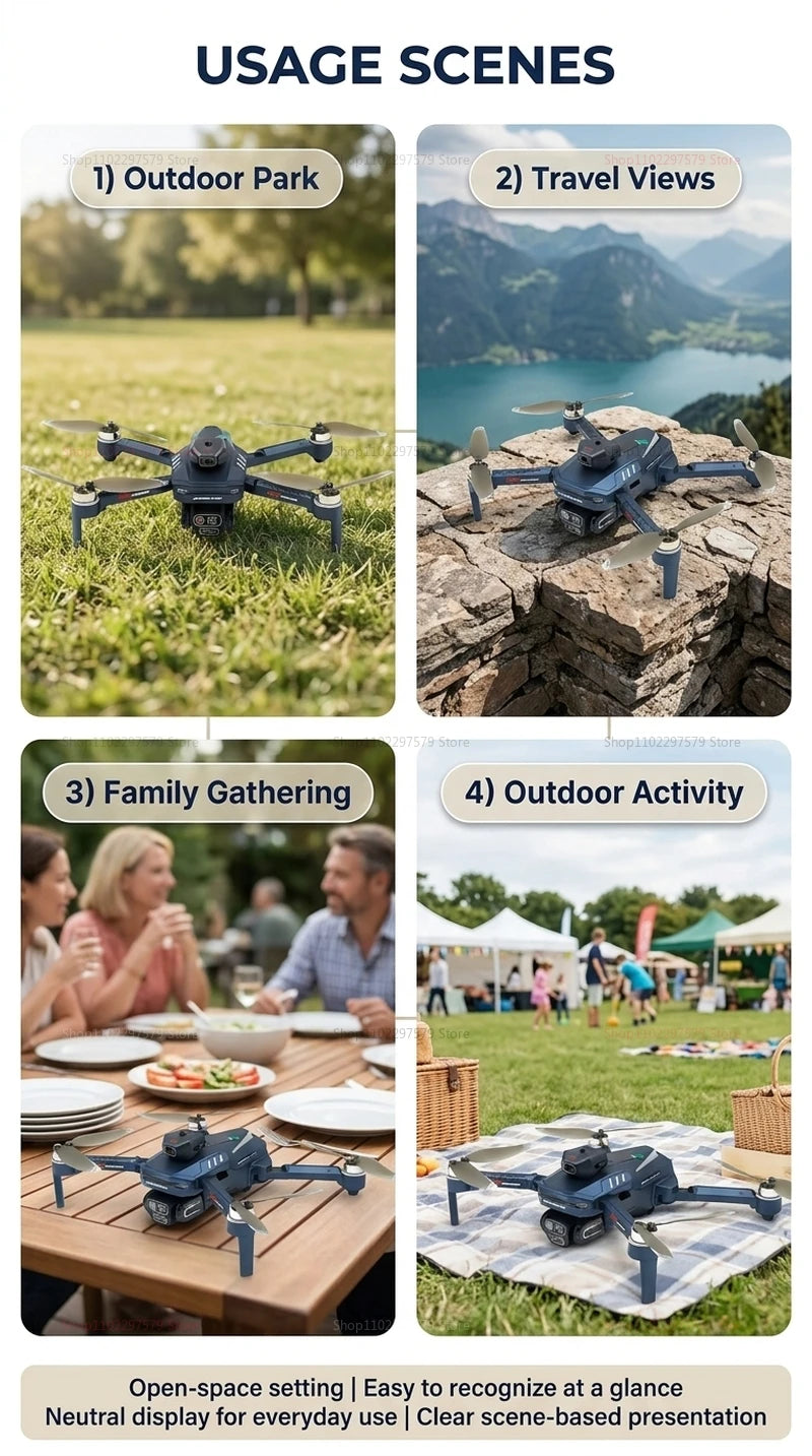 Dron GT8 Cámara Dual 8K HD GPS – Motor Brushless, Gimbal 3 Ejes, WiFi FPV, Pantalla 4.3", Plegable