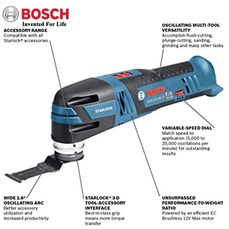 Bosch GOP 12V-28 | 12V Cordless Oscillating Multi-Tool
