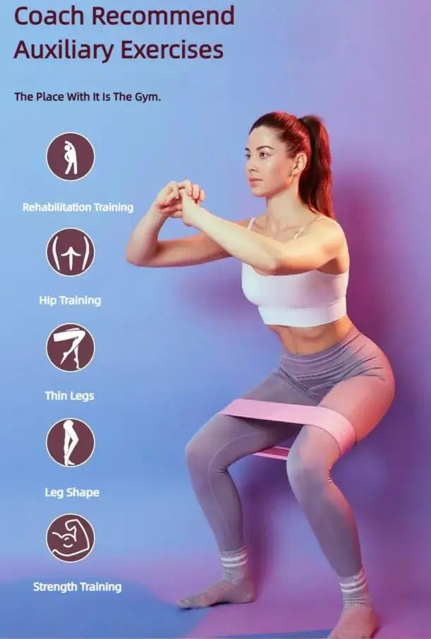 Set 3 Bandas de Resistencia Glúteos | Extra Anchas 8.3cm | 3 Niveles | Yoga Gym Fitness