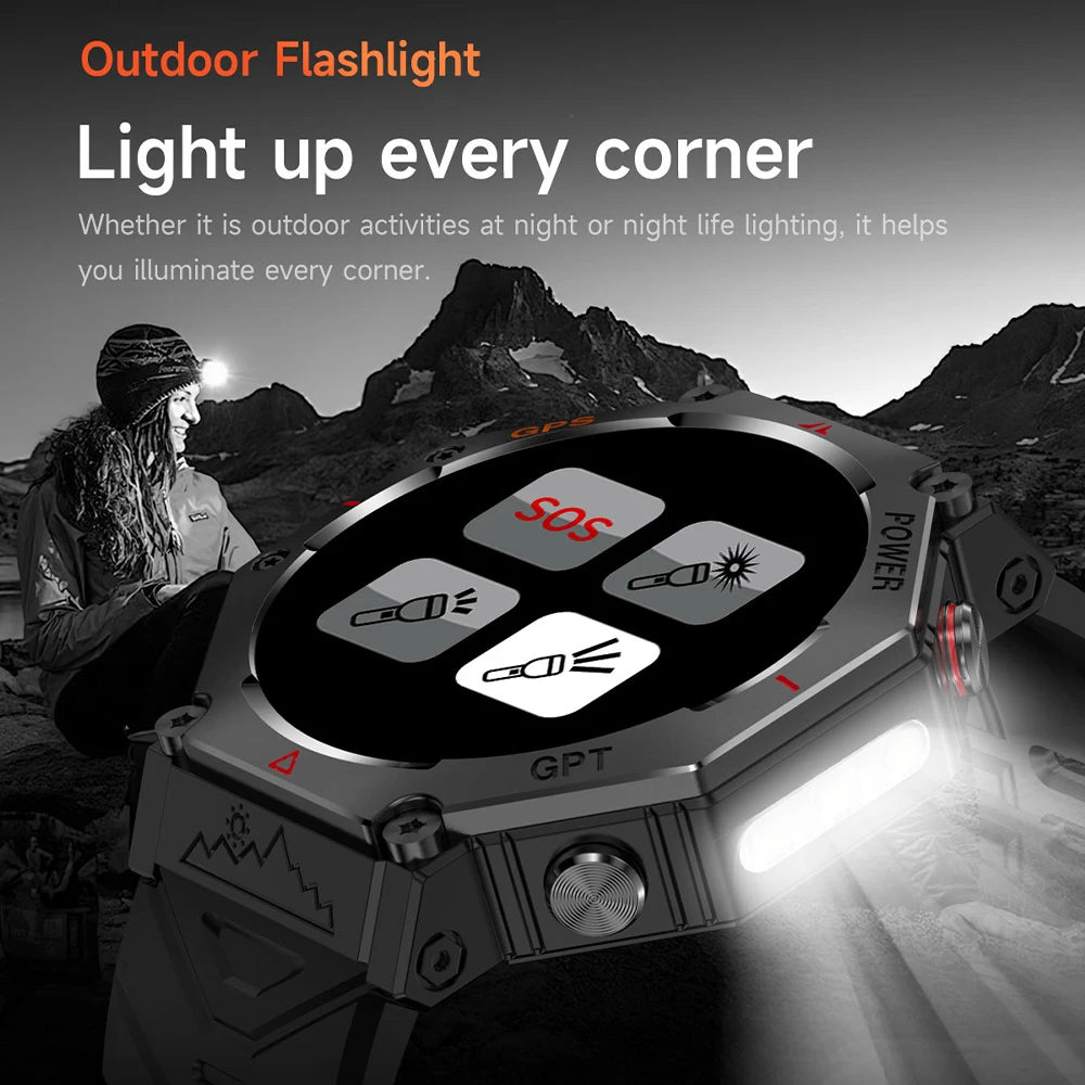 Military GPS Smartwatch 2025 | AMOLED 1.39" | 107 Sports Modes | Bluetooth Calling | Men Women | Smartwatch Militar GPS 2025 | 107 Modos Deportivos | Llamadas Bluetooth | Hombre Mujer