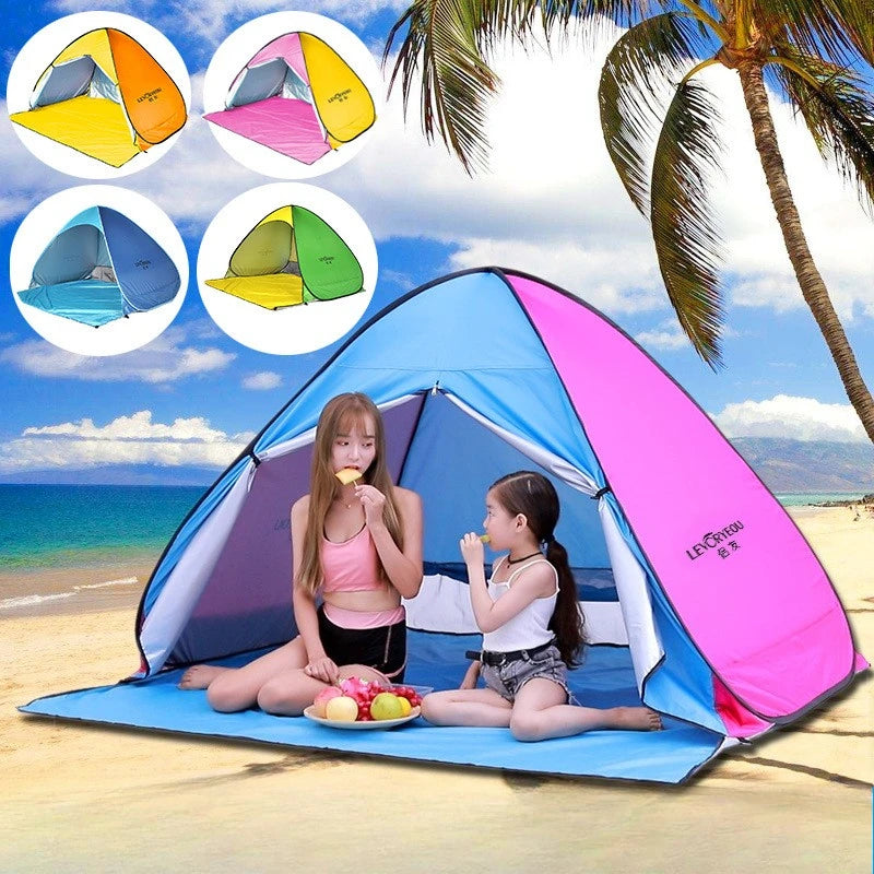 Carpa de Camping Automática Pop Up | Doble Capa 3-4 Personas | Playa e Impermeable