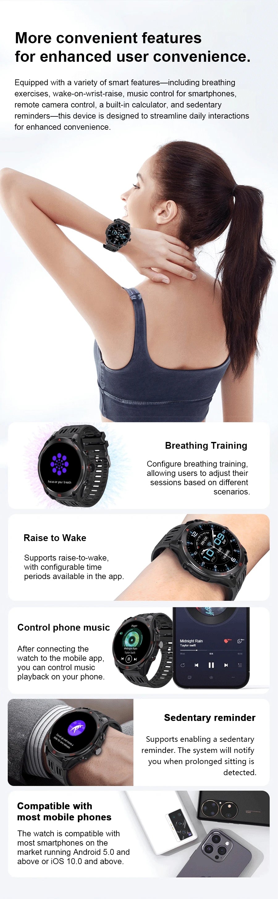 Smartwatch Militar GPS 2025 | AMOLED 1.75" | Batería 1000mAh | Linterna LED | Brújula | Barómetro