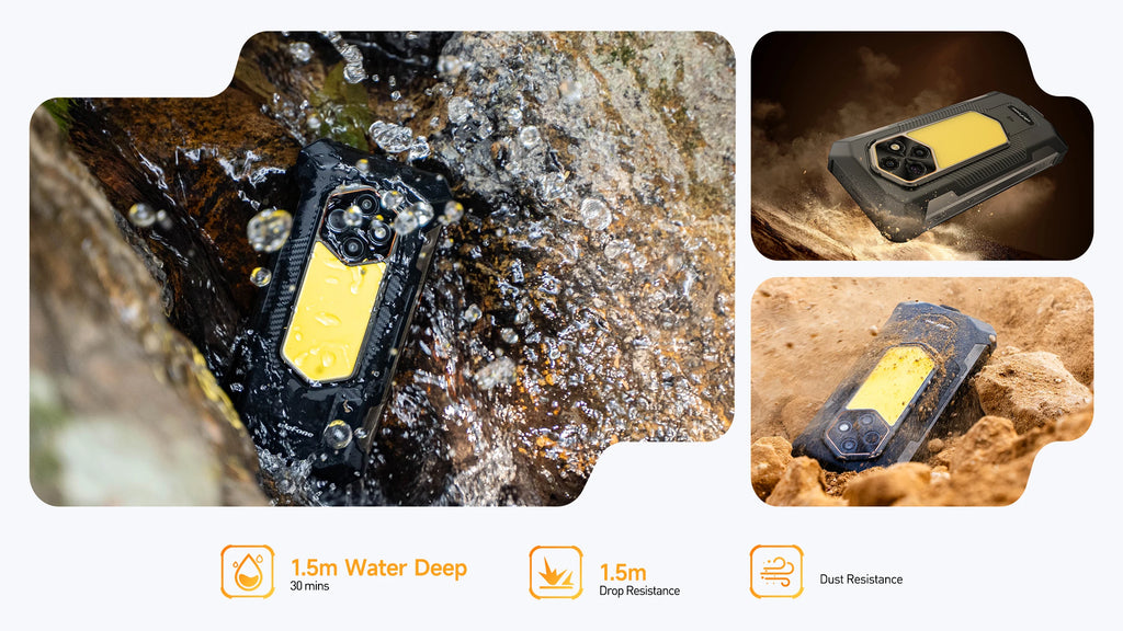 Ulefone RugKing 5 Pro | Rugged Phone 4G 20000mAh 64MP Android 16 | IP68 NFC 33W