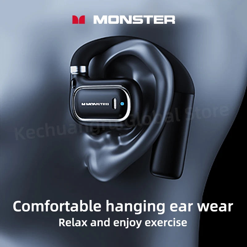 Monster XKO01 - Auriculares TWS Bluetooth 5.3 | 28h Batería | ENC | Ear Hook