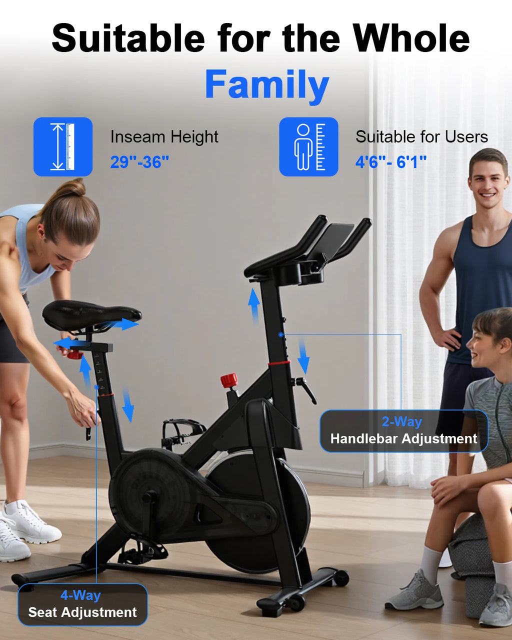 Stationary Exercise Bike | 32-Level Magnetic Resistance | Bluetooth & LCD Screen | Home Gym