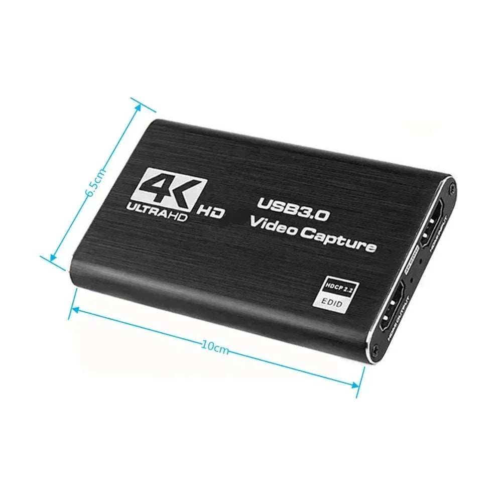 HDMI USB 3.0 Capture Card | 4K Input, 1080p 60fps | Capturadora de Video