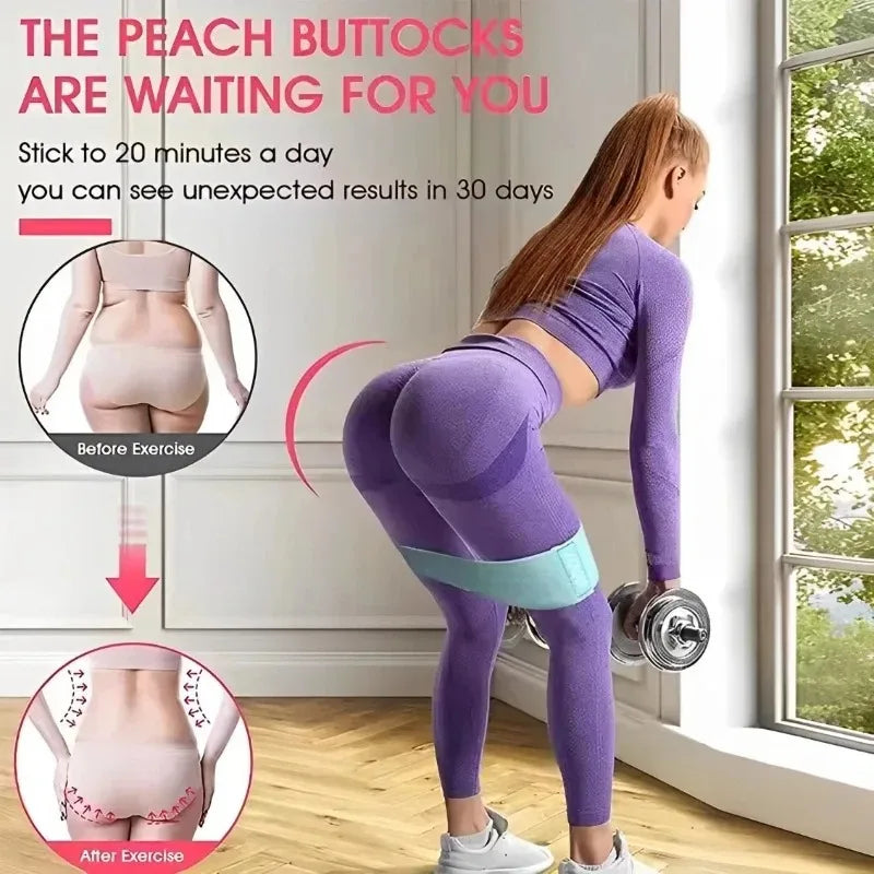 Set 3 Bandas de Resistencia Glúteos | Extra Anchas 8.3cm | 3 Niveles | Yoga Gym Fitness