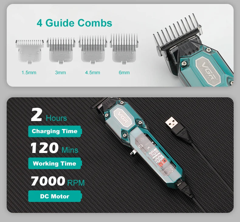 VGR V-600 / V-900 Hair Clipper & Trimmer | Grooming Set / Set de recortadoras VGR