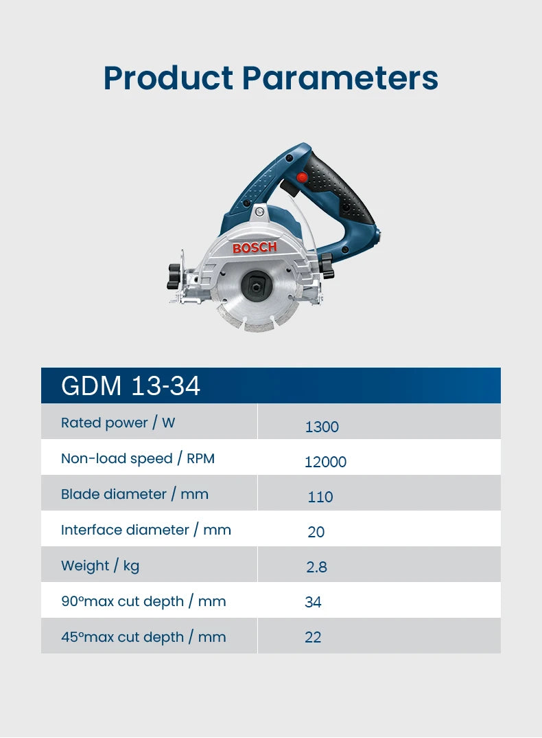 Bosch GDM 13-34 | 1300W Heavy-Duty Tile & Stone Saw