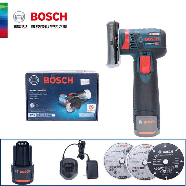 Bosch GWS 12V-76 | 12V Brushless Cordless Angle Grinder | 76mm