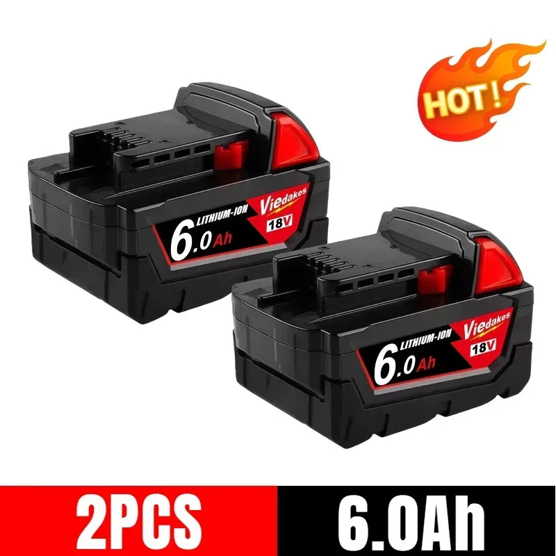 Milwaukee-Compatible M18 18V | 5Ah 6Ah 9Ah Batteries and Charger Kits