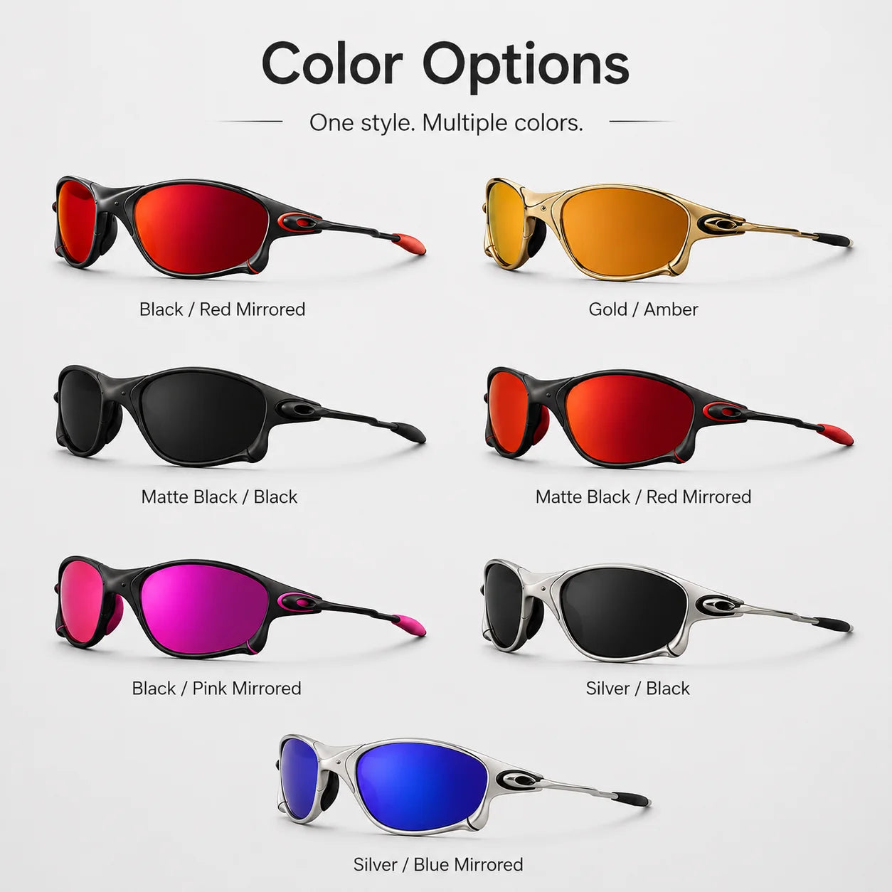 HONKAN.WZ Gafas de Sol Polarizadas UV400 | Marco de Aleación | Ciclismo y Outdoor