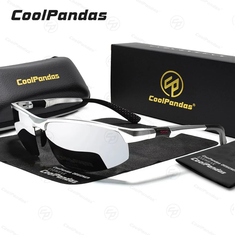 COOLPANDAS Gafas de Sol Polarizadas UV400 | Marco de Aleación | Estilo Cuadrado