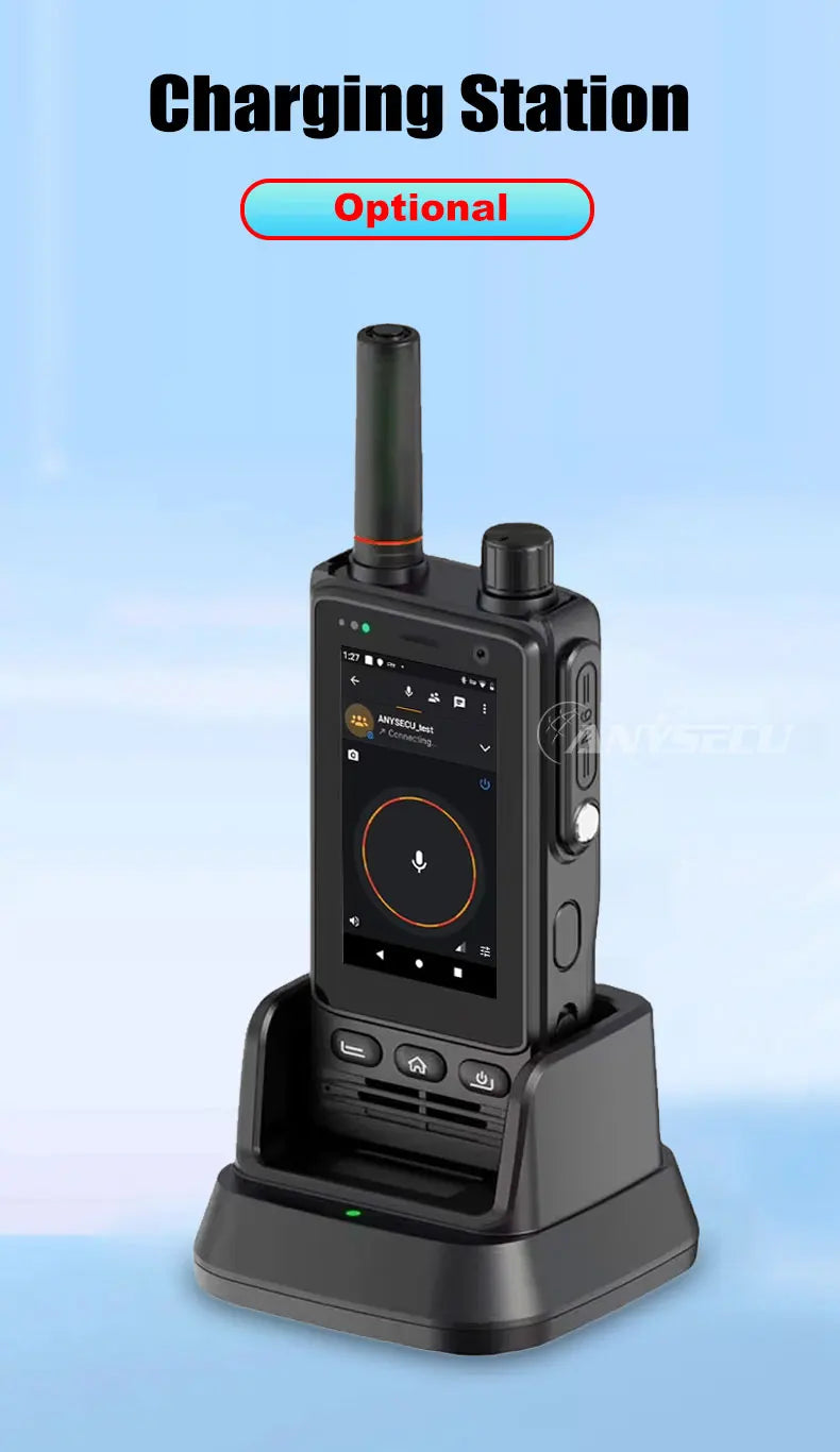 ANYSECU W63 | Walkie Talkie 4G PTT IP68 NFC GPS | Zello RealPTT Android