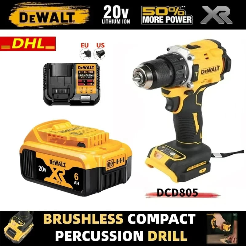 DEWALT-Compatible DCD805 20V Kits | Battery, Charger & Tool Options
