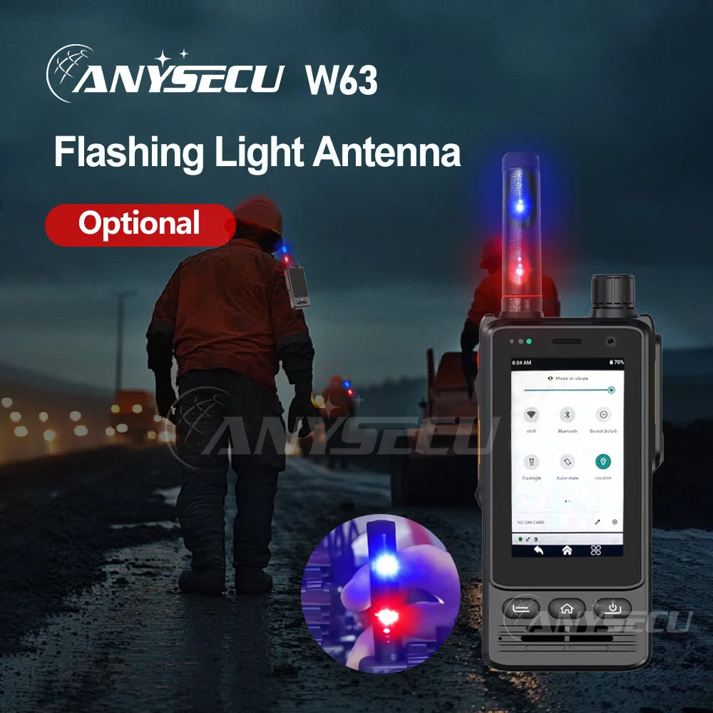 ANYSECU W63 | Walkie Talkie 4G PTT IP68 NFC GPS | Zello RealPTT Android