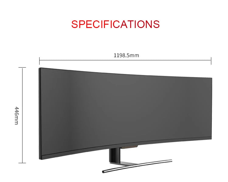 49-Inch Ultrawide Curved Monitor 32:9 | 5K 165Hz | Built-in Speakers | Home & Office