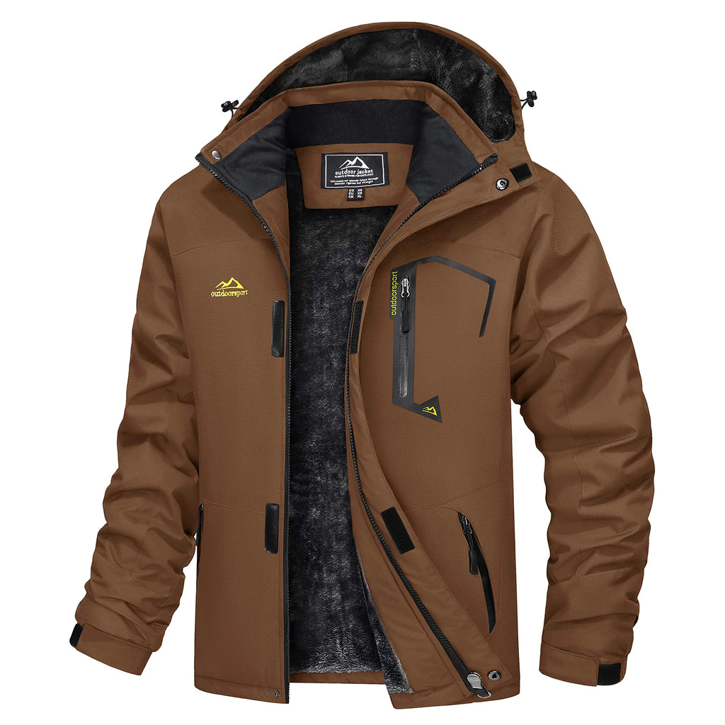 MAGCOMSEN Men's Winter Jacket | Fleece Lined | Ski & Hiking