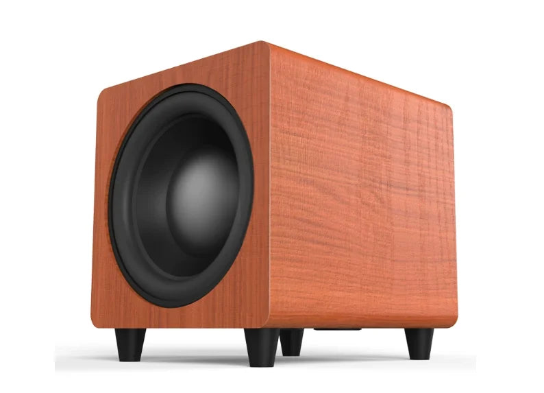 Subwoofer Activo 10" | 300W | Madera | Home Theater | Graves Profundos | 10" 300W Wooden Active Subwoofer Home Theater Heavy Bass Speaker