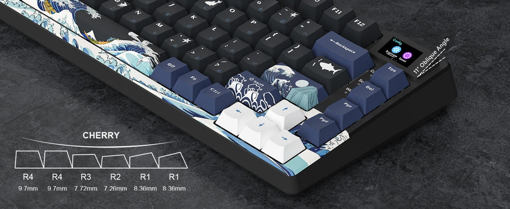 Teclado Mecánico Gaming Womier 75% | OLED | Gasket | Hot-Swap | PBT Pudding RGB | PC/Mac | Womier 75% Mechanical Gaming Keyboard OLED Gasket Hot-Swap PBT Pudding RGB
