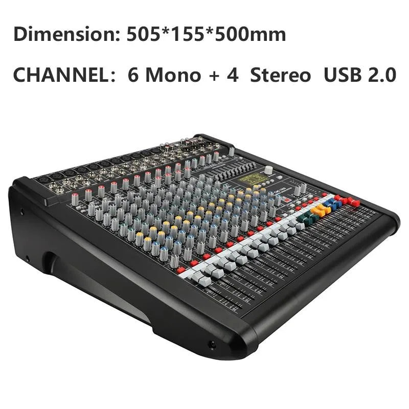 CMS1000-3 10-Channel Audio Mixer | 48V Phantom & DSP | Consola de Mezcla