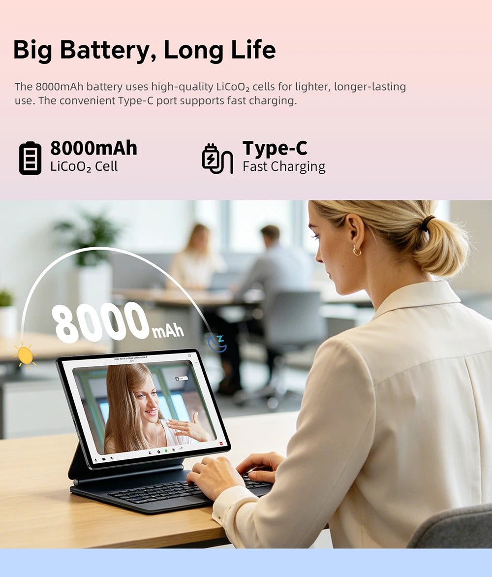 Tablet Teclast P50T 11" | Android 16 | 16GB RAM + 128GB | Octa-Core | 90Hz | 8000mAh | GPS | WiFi 5 | Netflix
