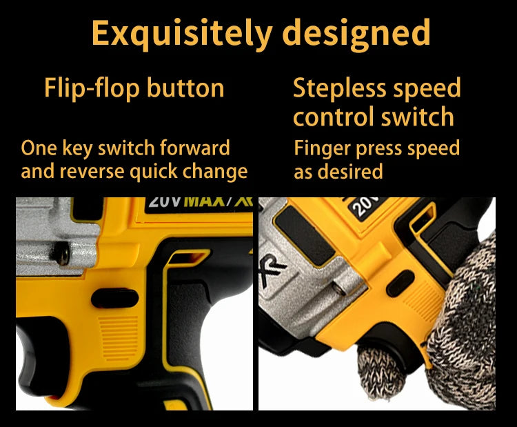 DEWALT-Compatible DCD887 | 20V Brushless Impact Driver | Tool Only