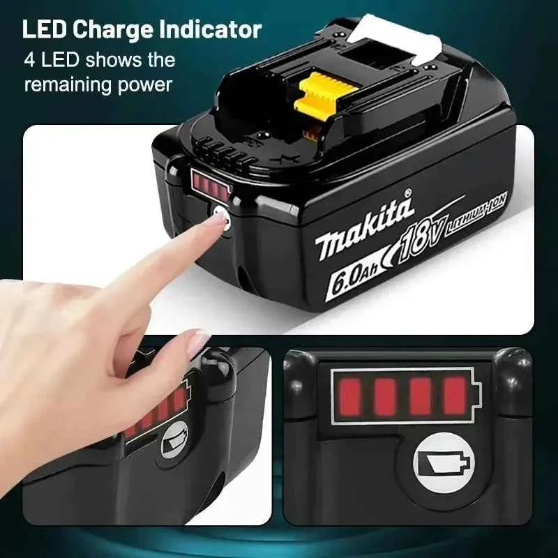 Makita-Compatible 18V Batteries & Charger | 3Ah/6Ah | DDF487