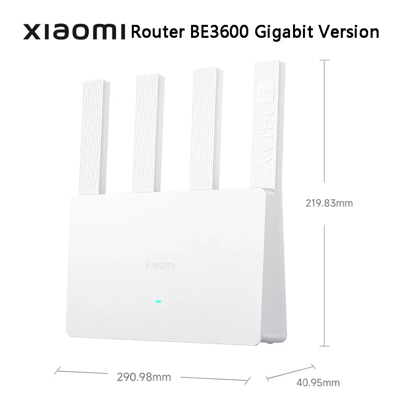 Xiaomi Router BE3600 WiFi 7 Mesh | MLO Doble Banda | 3600Mbps | Qualcomm 4-Core | VPN | Gaming | MiWiFi