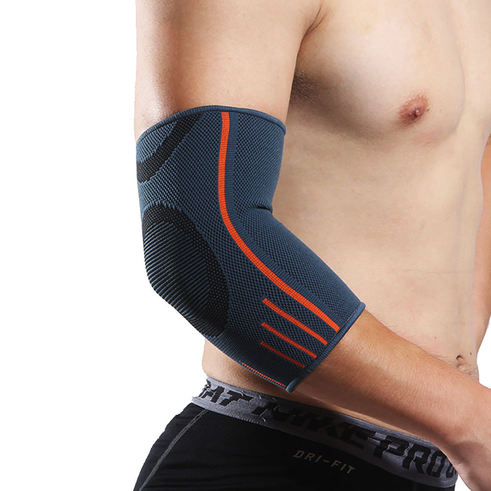 Elbow Compression Sleeve & Support Brace | Nylon/Spandex | Sports, Tennis, Golf & Gym | S-XL