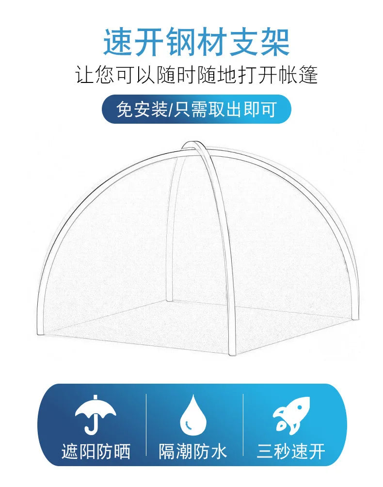 Carpa de Camping Automática Pop Up | Doble Capa 3-4 Personas | Playa e Impermeable