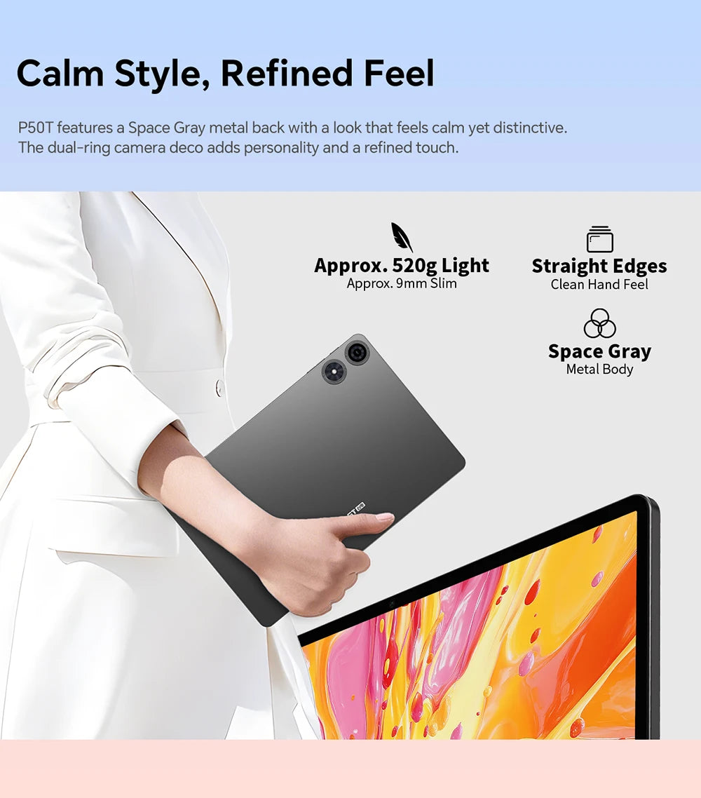 Tablet Teclast P50T 11" | Android 16 | 16GB RAM + 128GB | Octa-Core | 90Hz | 8000mAh | GPS | WiFi 5 | Netflix