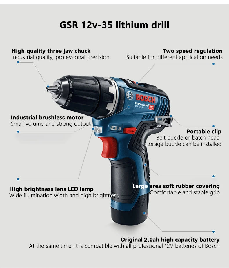 Bosch GSR 12V-35 | Brushless Cordless Drill Driver | HX