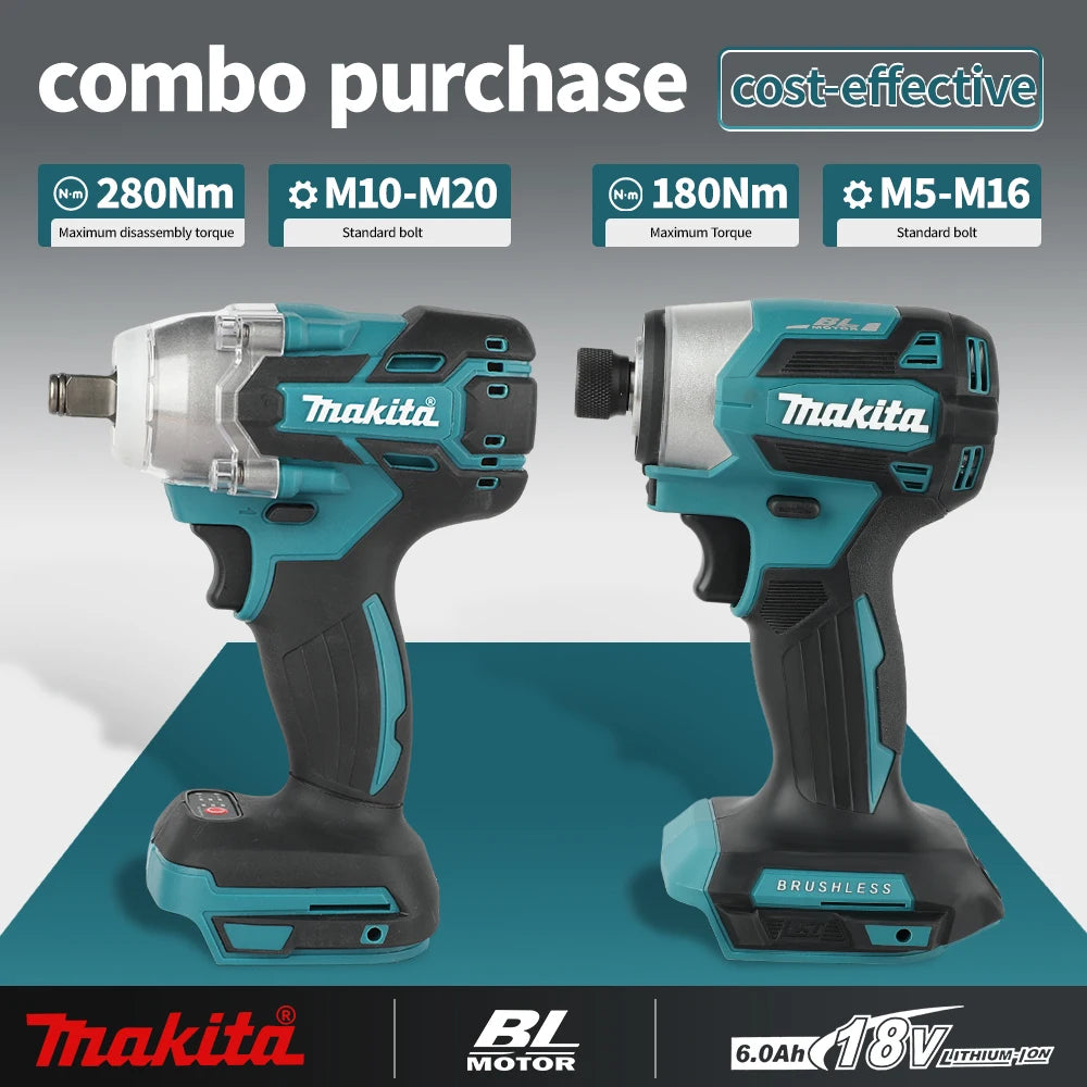 Makita DTD173 / DTW285 | 18V Brushless Impact Tools | Tool Set
