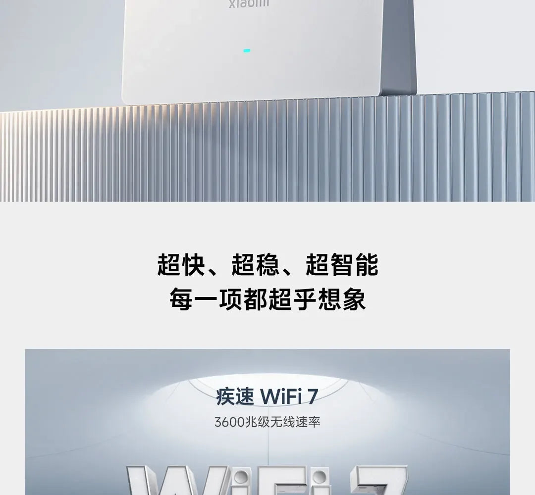Xiaomi Router BE3600 WiFi 7 Mesh | MLO Doble Banda | 3600Mbps | Qualcomm 4-Core | VPN | Gaming | MiWiFi