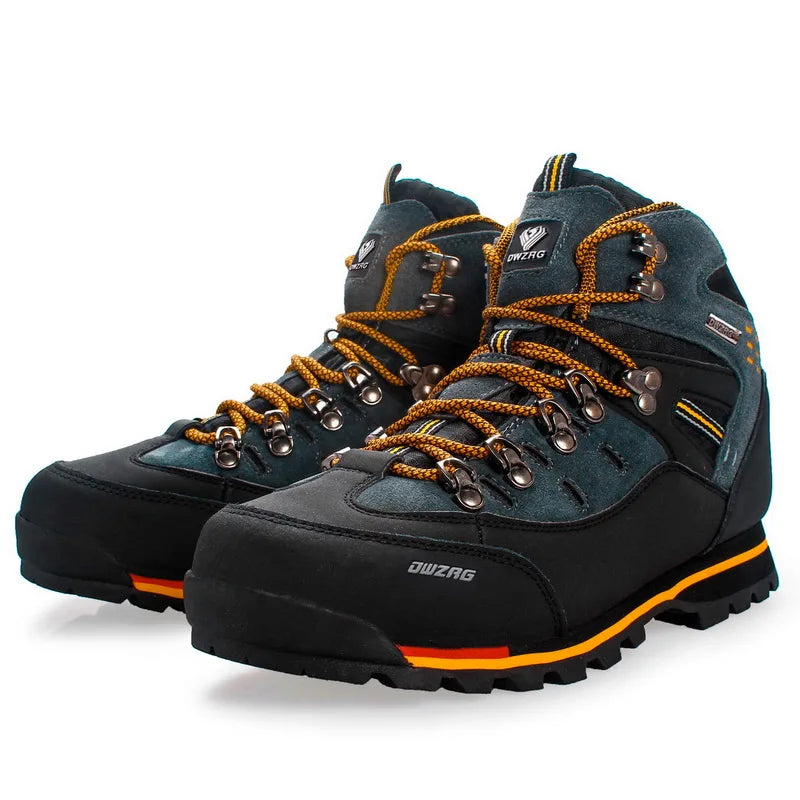 Laxsesu Men's Hiking Boots | Lace-Up & Rubber Sole | Outdoor Walking
