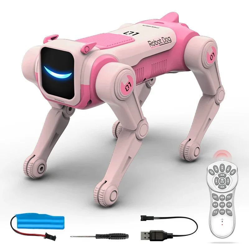 Perro Robot RC Inteligente IA – Control por Voz, Programable, Canta, Baila y Hace Acrobacias