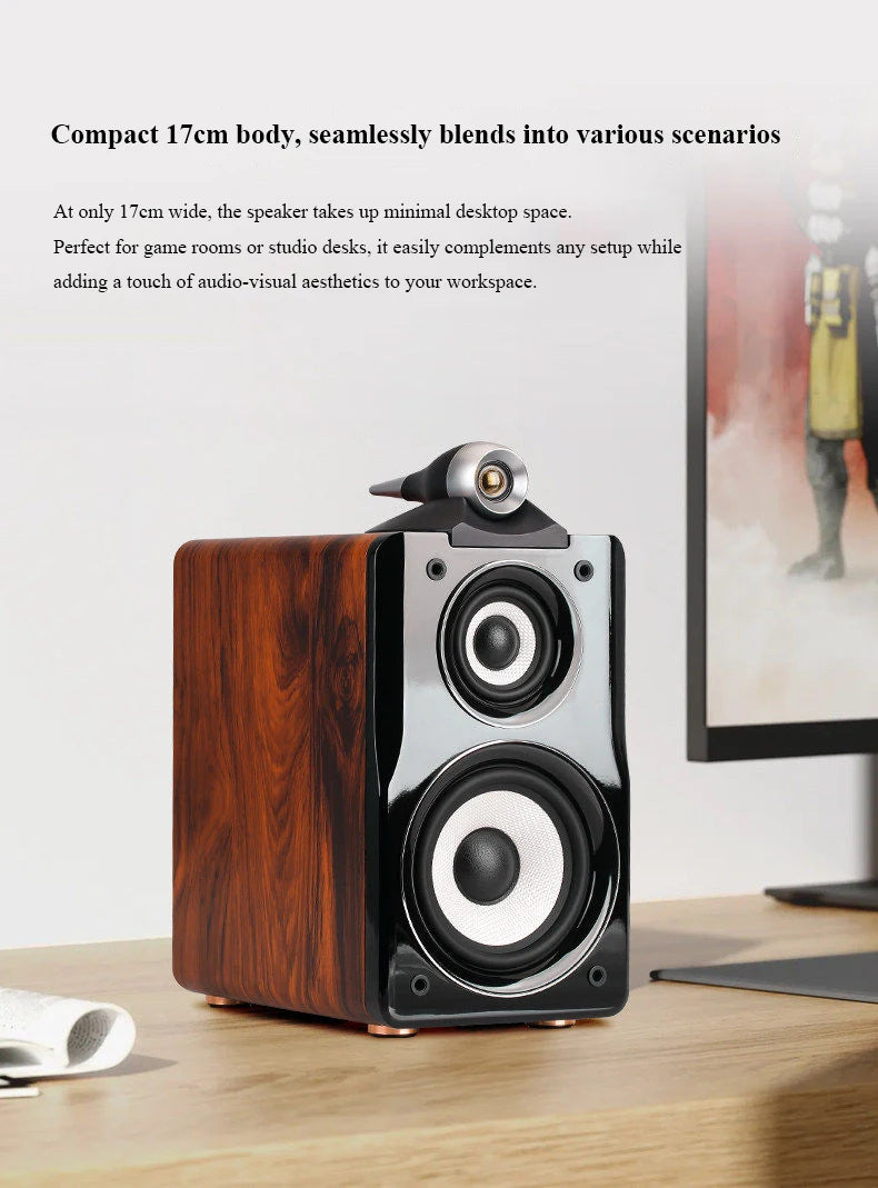 Altavoces Pasivos HiFi de Estantería 5.5" | 100W | 3 Vías | Caja de Madera | Par | 5.5" HiFi Passive Bookshelf Speakers 100W 3-Way Wooden Cabinet Pair