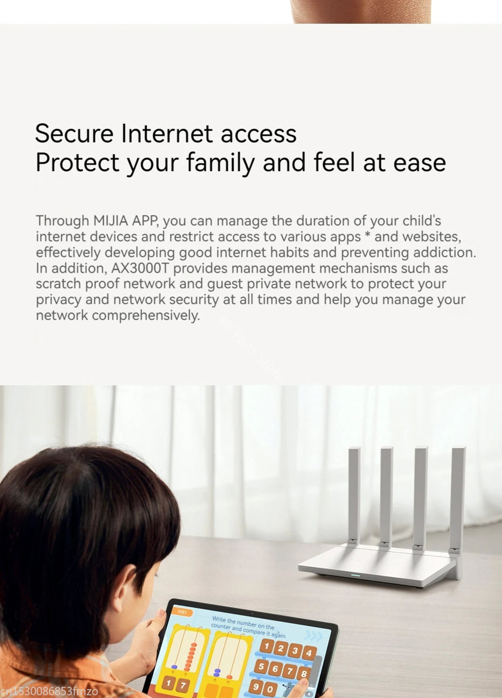Xiaomi Router AX3000T WiFi 6 Mesh | 3000Mbps | NFC | 256MB | 128 Dispositivos | Gaming | Control Parental | MiWiFi