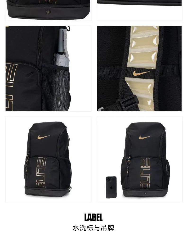 Nike Elite HM9965-013 | Black & Metallic Gold | Unisex Backpack