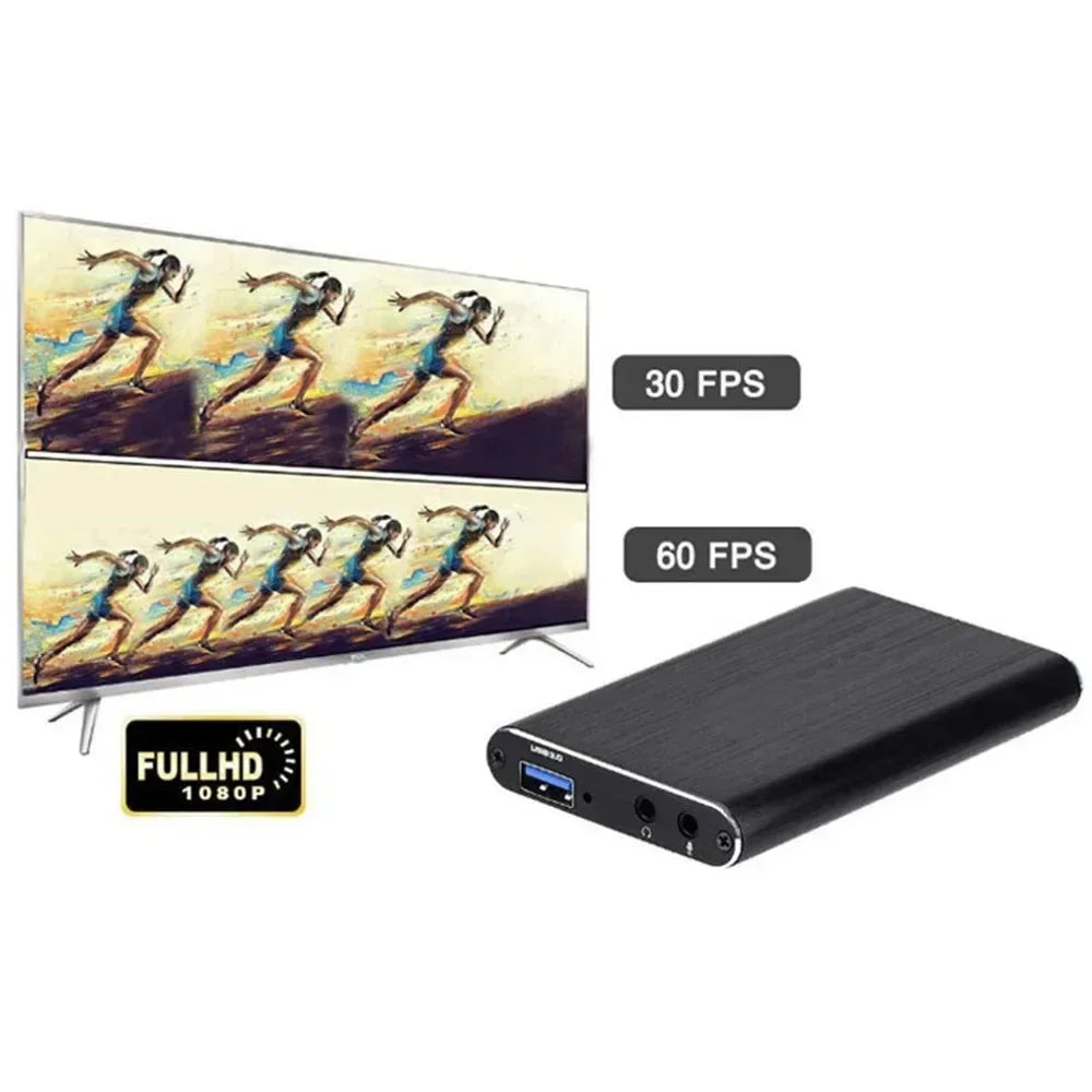HDMI USB 3.0 Capture Card | 4K Input, 1080p 60fps | Capturadora de Video
