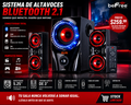 beFree Sound 2.1 Channel Bluetooth Surround Sound Speaker System in Red