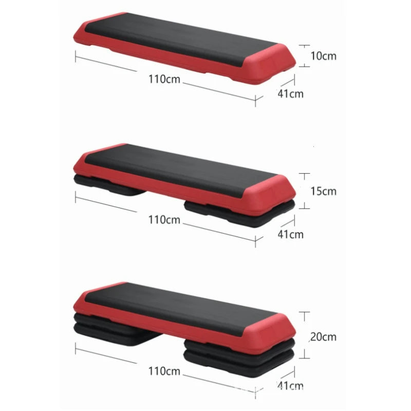 Aerobics Step Platform | 2-Level Adjustable Height | Non-Slip Fitness Stepper for Home Gym