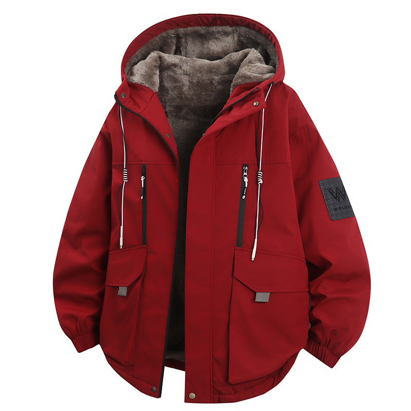 Men's Thick Padded Cotton Coat | Fleece Lined | Hooded Zip | M-4XL | 5 Colors
