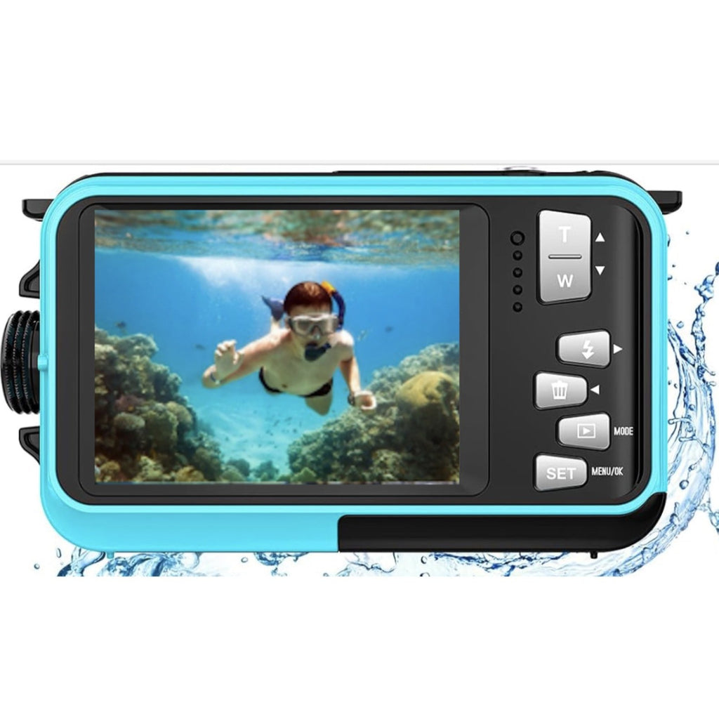 Cámara Digital 4K Dual Screen Resistente al Agua – 64MP, Autofocus, Zoom 16x, Hasta 128GB