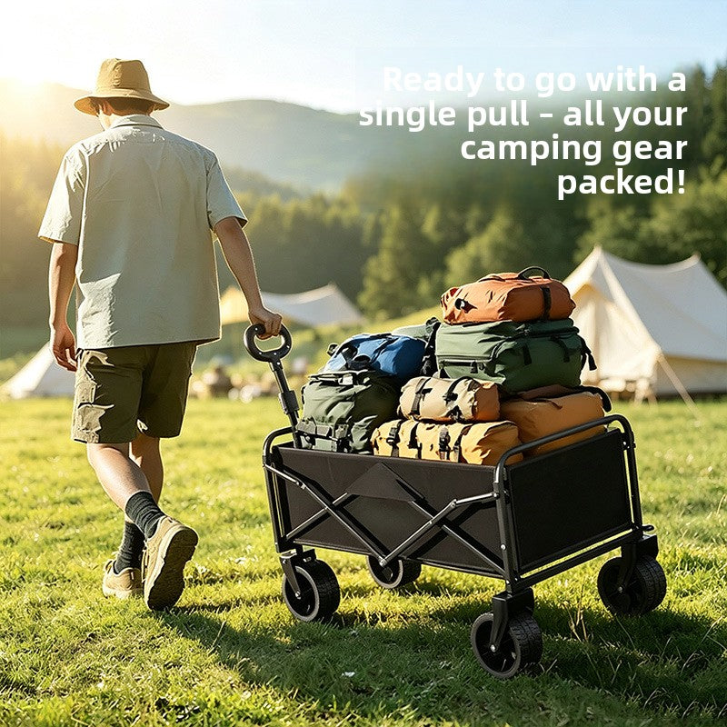 Carrito de Camping Plegable Portátil con Ruedas Todo Terreno