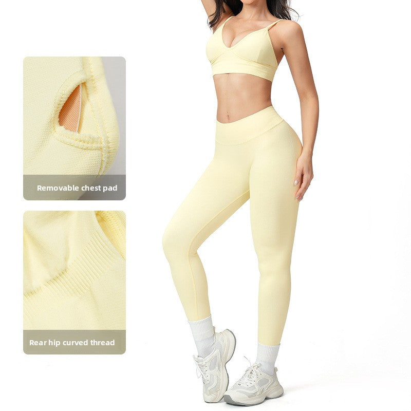 Conjunto Yoga Mujer Sin Costuras 90% Nylon 10% Spandex Moisture-Wicking Bra + Shorts/Pants o Jacket + Shorts 8 Colores S-XL | Women Seamless Yoga Set