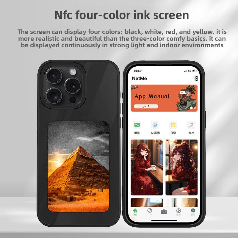 Ink Screen Phone Case with NFC and Stand