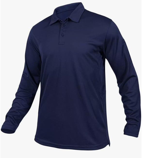 Polo Manga Larga Hombre Secado Rápido – Slim Fit, 95% Poliéster, S a XXXL