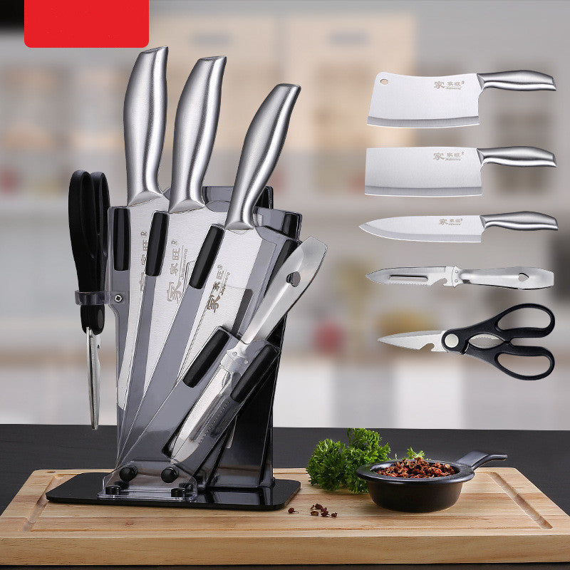 Juego de Cuchillos de Cocina Profesional 6 Piezas con Bloque – Acero Inoxidable Alto Carbono